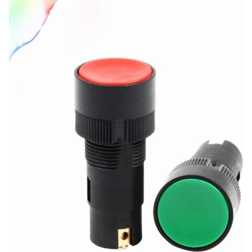 LA9 Automatic Reset Push button Switch Hole Size 16mm 220V/380V Red Green lathe workbench button switch
