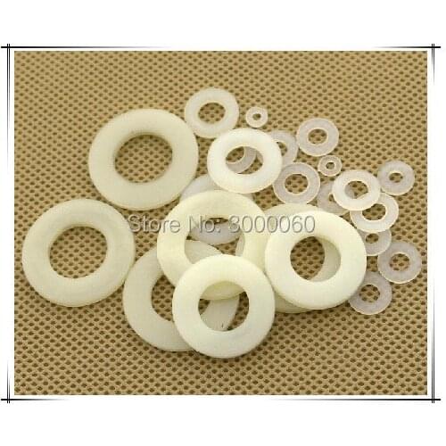 M3*6mm*1mm Flat White Nylon Thin Washer 1000pcs/bag