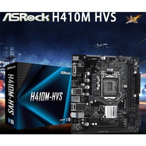 LGA 1200 ASRock H410M-HVS Motherboard Intel DDR4 2933MHz H410 64GB VGA SATA Overlocking Desktop H140 Placa-Mãe Micro ATX