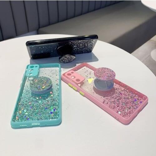 Glitter Sequins Soft Transparent Case For Samsung A32 A52 A72 S21 Ultra A71 A51 A50 F62 A21S a12 a20 s21 shockproof phone cover