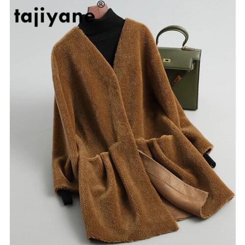 2020 New Real Fur Coat Women Sheep Shearing Autumn Winter Jacket Wool Overcoat Korean Womens Fur Jackets Jrezf09 KJ3422
