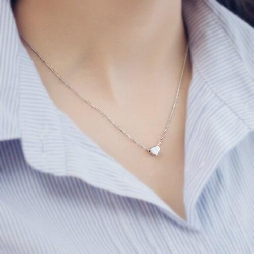 New Arrivals Silver Color Heart Necklaces Pendants for Women Wedding Jewelry