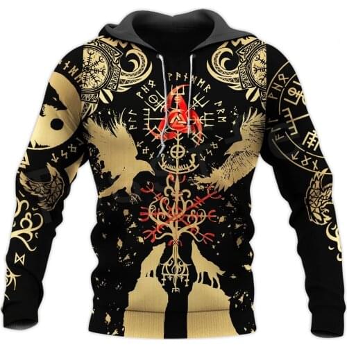 Tessffel Vikings Symbol Tattoo Viking Warriors NewFashion Trucksuit 3DPrint Casual Unisex Zipper/Sweatshirts/Hoodies/Jacket B-13