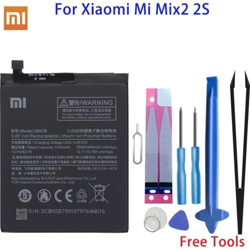 Xiao Mi Original Replacement Phone Battery BM3B For Xiaomi Mix 2 / Mix 2S 3300mAh High Capacity Phone Batteries Free Tools