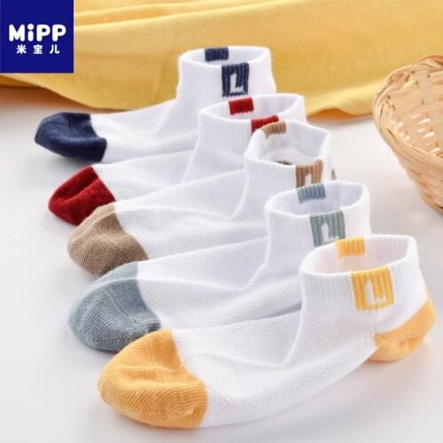 3-15 years 5pairs/lot Spring Summer new Kids Cute splice Baby Socks Boy Girl Ultrathin funny Mesh Socks Children cotton Socks