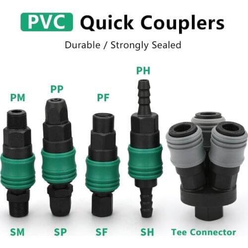 2PCS NEW PVC Pneumatic fitting High pressure coupling Air Hose Quick compressor connector Thread Pneumatic Quick Coupling