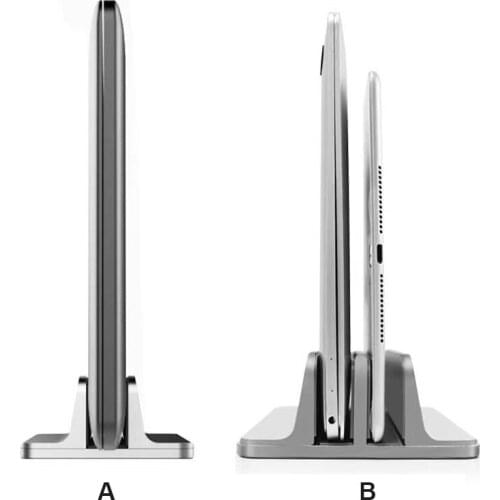 Aluminum Alloy Laptop Bracket Bookshelf Vertical Storage Stand for Laptop Holder Support JR Deals