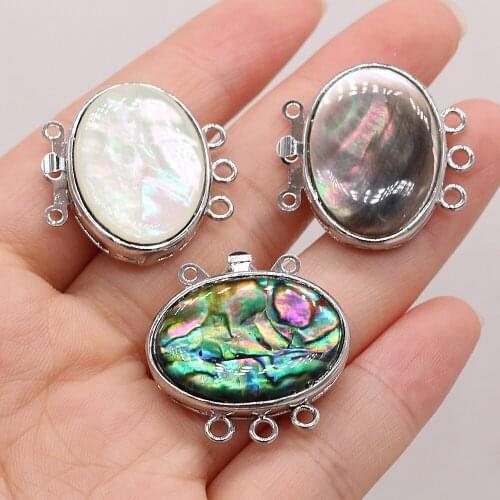 Natural Abalone Shell Pendant Fashion Oval Shape Shell Pendant Charms for Making Jewerly Necklace Bracelet Size 20x28mm
