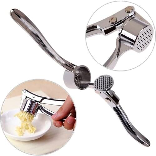 Garlic Press Crusher Mincer Kitchen Creative Four-in-one Garlic Press Stainless Steel Garlic Smasher Squeezer Manual Press Tool