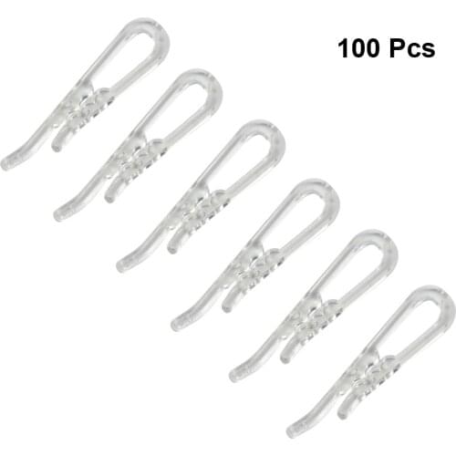 100pcs Plastic Transparent Clip Clear Multifunction Stockings Cloth Clip Toothed Clothespin for Shirt Bra Briefs Sock Pants