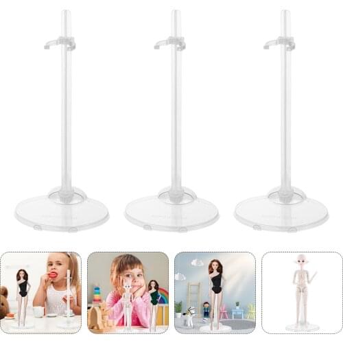 15pcs Transparent Doll Stands Figure Display Holder Doll Supports Bracket Prop Up Mannequin Model Display Dollhouse Accessories