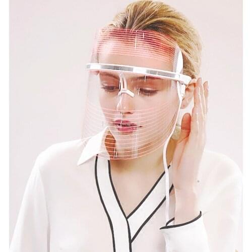 LED Photon Light Therapy Facial Mask Whitening Anti Aging Skin Tightening Rejuvenation 3 Color Photonic Skin Care Remove Wrinkle