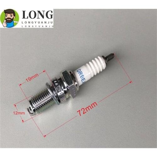 Motocycle Resistor type Spark Plug DR8EA for Scooter ATV Majesty YP250 GS125 QJ125 CG150 KLF300 YFM400 DR200SE