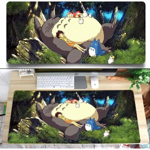 Totoro Mousepad Gaming Table Mouse Pad Cartoon Anime Action Figure Printed Rubber Game Computer Desk Keyboard Large Play Mats