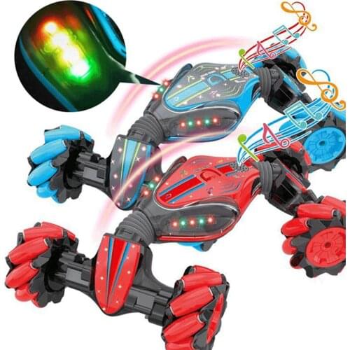 Transformable Remote Control Car RC Stunt Gesture Sensing Twisting Off-Road Vehicle Light Music RC Car Toys 40 Mins Play Time