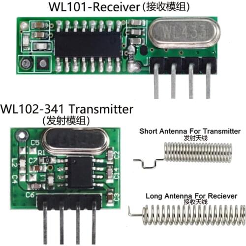 10set RF module 433 Mhz superheterodyne receiver and transmitter kit with antenna For Arduino uno Diy kits 433mhz remote control