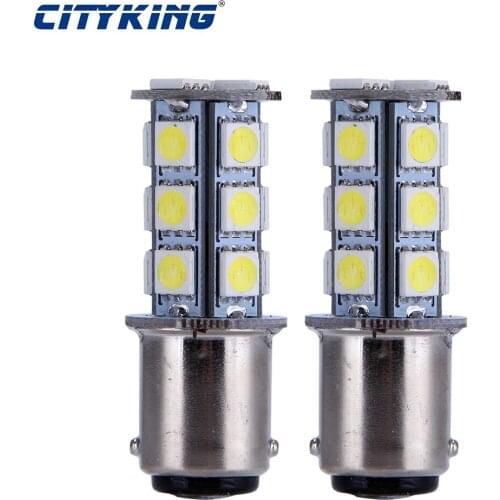 10pcs Led BA15D 18 SMD 5050 led Tail Turn Signal lamp White 1156 1157 1142 led car bulbs rear brake Light boat lamp parking 12V