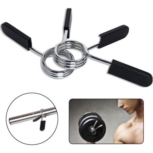 2pcs Spring Clips Clamps Collars For Barbell Dumbbell Weight Bar With Rubber Grip 25mm 28mm 30mm