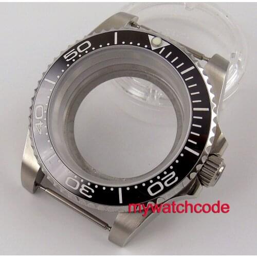 40mm Bliger Black Ceramic Rotating Bezel 316L Stainlees Steel Watch Case Fit For Japan NH35 Automatic Movement Mens Wristwatch