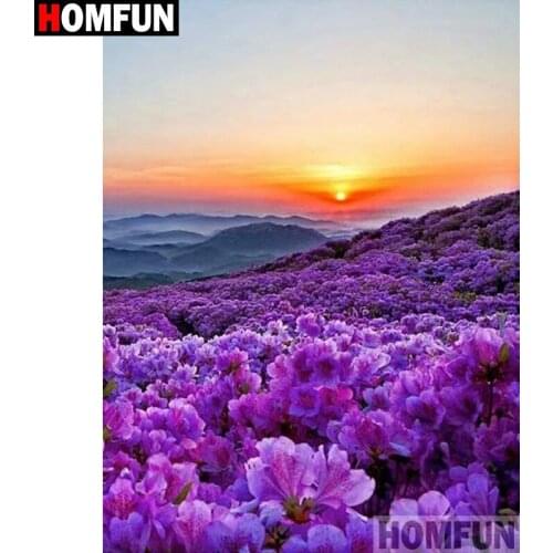 HOMFUN Full Square/Round Drill 5D DIY Diamond Painting "Flower landscape" 3D Embroidery Cross Stitch 5D Decor Gift A17727