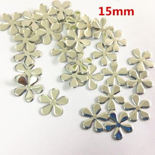 Aluminum Studs 15mm Hotfix Snowflakes shape Iron-On heat transfer Stud Series 144pieces/lot iron on metal studs DIY Decoration