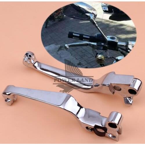 Aluminum Skull Brake Clutch Handlebar Lever Chrome For Harley Davidson Softail XL Sportster 883 AND 1200 FXDWG Dyna Wide Glide