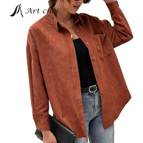 Art choi Women's Corduroy Shirts