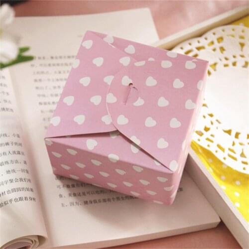 20pcs/lot 9x9x6cm heart shape design Cheese Cake Paper Box Cookie Container gift Packaging Wedding Christmas Use