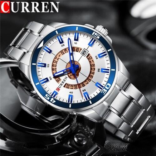 CURREN Sport Men Watch Top Brand Luxury Military Business Fashion Casual Male Clock Stainless Steel Quartz Man Wristwatch 8359