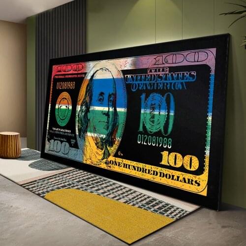 Black Yellow Abstract Dollar Picture Graffiti Wall Art Canvas Decoration Painting Poster Home Decoration Living Room Painting