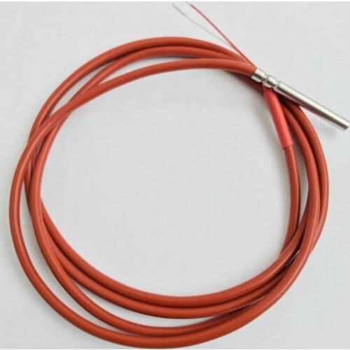 1.5 meters PT500 Temperature Sensor 2 Wires with Silicone Gel Coated 1.5M Wire Probe 45mm*5mm Length*Dia. 0-120Celsius