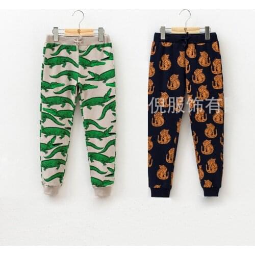 Kids Pants 2019 Spring Autumn Boys Girls Pants Baby Cotton Crocodile Tiger Print Trousers for Girl Boy Children Pants Clothes