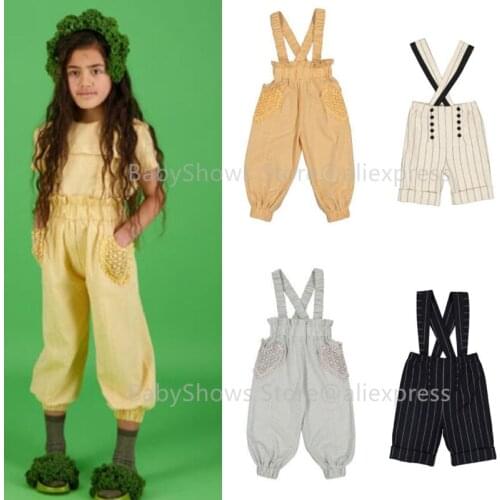 Kids Girls Overalls 2021 SS Spring Summer Cute Toddler Siamese Overalls Fashion Child Boys Shorts Brothers Sisters Pant cs brand