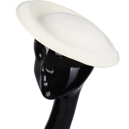 30CM Fascinator Accessories Solid Round Base Fascinator Hat Imitation Sinamay Wedding Fascinator Base Hat Handmade DIY 1Pcs/Lot