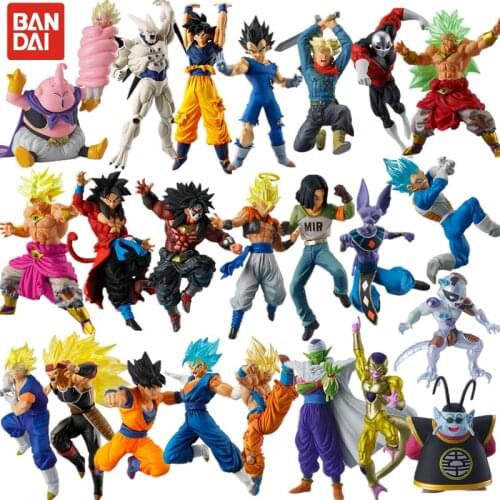 Bandai Dragon Ball Super Gacha Doll Silver-haired Monkey King Gillian Vegeta Destroyer Birus Decoration Model Toy Gift