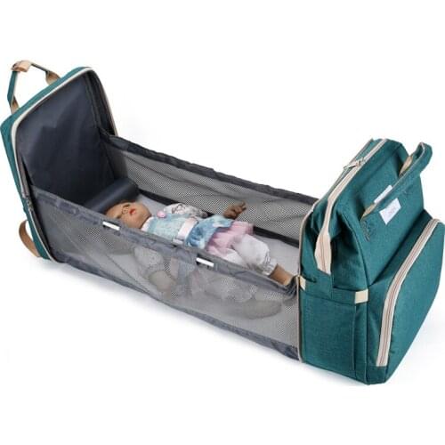 Diaper Bag Multifunctional Folding Baby Mommy Travel Backpack Portable Large Capacity Nappy Maternity Bag for Stroller Pram Cart