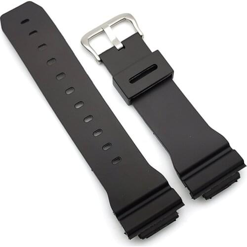 Fashion Elastic Black Matte Anti-fall Strap For Casio G-Shock DW6900 DW-6900 Durable Silicone Replacement Wrist Strap WatchBands