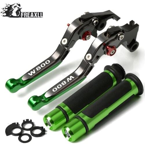 Motorcycle Adjustable Folding Brake Clutch Levers Handlebar Hand Grips For Kawasaki W800/SE W800SE 2012 2013 2014 2015 2016
