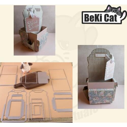 3D Craft Tote Cutting die set beautiful box Stencils for DIY Scrapbooking photo album Decorative DIY Paper Cards