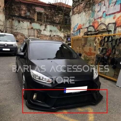 Ford Focus 3 Focus 3.5 Front Bumper Attachment Gloss Black 3 Pcs