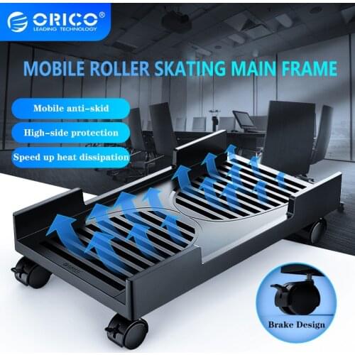 ORICO Computer CPU Stand Desktop Mobile Computer Tower Stand Holder with Wheels For Computer Cases PC Towers Waterproof Stand