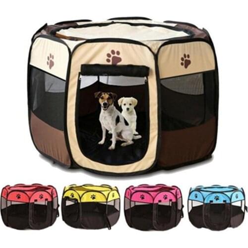 Portable Outdoor Dogs Kennels Fences Pet Tent Houses Foldable Playpen Indoor Puppy Cage Crate Delivery Room For Small Larg Dog