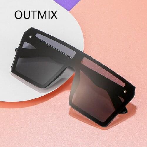 Classic Black Oversized Sunglasses Women Brand Designer Square Sun Glasses Colorful Mirror Goggle Driving Shade Eyewear Mens UV