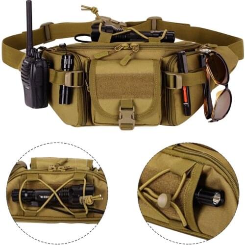 Outdoor Sports Large-Capacity Waterproof Tactical Waist Bag Utility Pouch Riding Pockets Phone Camera Bags Belt Hunting Bags