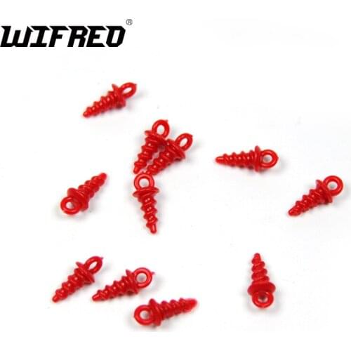 Wifreo 10PCS Yellow Red Color Carp Popup Pegs Plastic Bait Screw Connection Baits Fishing Accessories