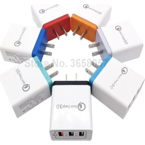200pcs Quick Charge 3.0 USB Charger 18W QC3.0 Fast Charging USB Wall Charger for Phone Mobile Phone Charger US EU UK version