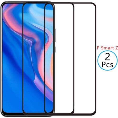 9d protective tempered glass for huawei p smart z screen protector on huawey huwei hawei psmartz psmart smar smat safety film 9h