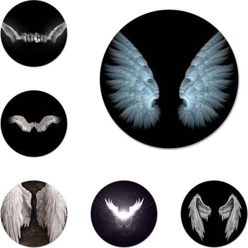 Wing Cover Icons Pins Badge Decoration Brooches Metal Badges For Clothes Backpack Decoration 58mm