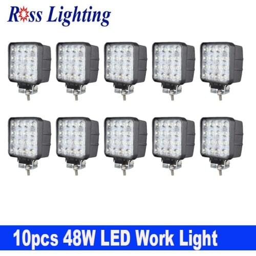 10pcs/Lot 48w Flood/Spot Led Work Light Bar 4 inch Work Light for offroad Truck Car LED 12v 24v Fog Driving Lamp