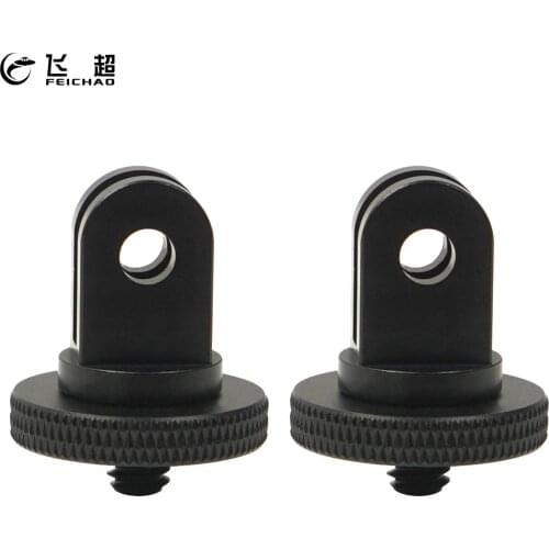 2x Aluminum Alloy 1/4" Screw Head Mini Tripod Monopod Mount Adapter for Insta360 One X X2 for GoPro Hero 9 8 5 Yi Action Camera